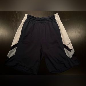 Nike Dri-Fit navy and white basketball shorts, XL